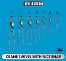 Вертлюг 43904 Condor Crane Swivel с застежкой Nice Snap